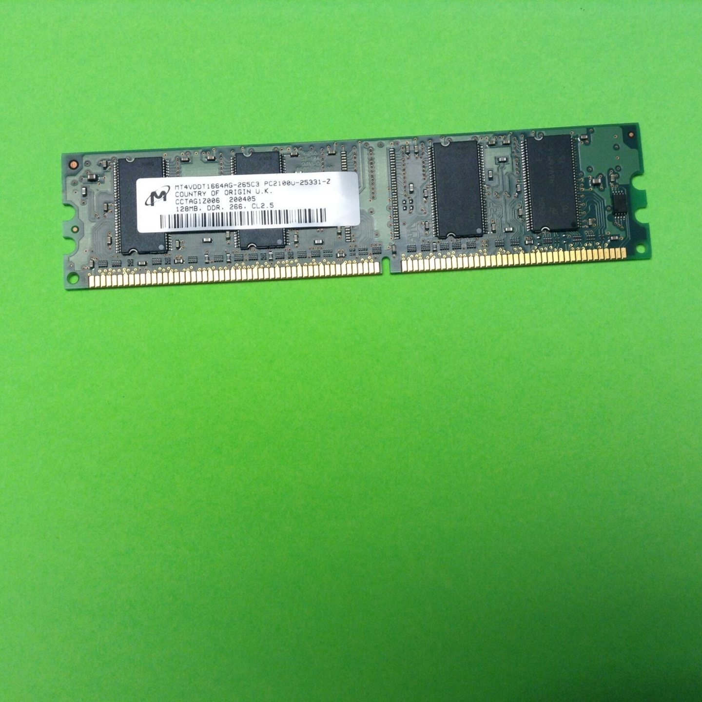 IBM Surepos 500 4840 POS 128MB DDR-266 (PC-2100) PC-2100U MT4VDDT1664AG-265C thumbnail 2